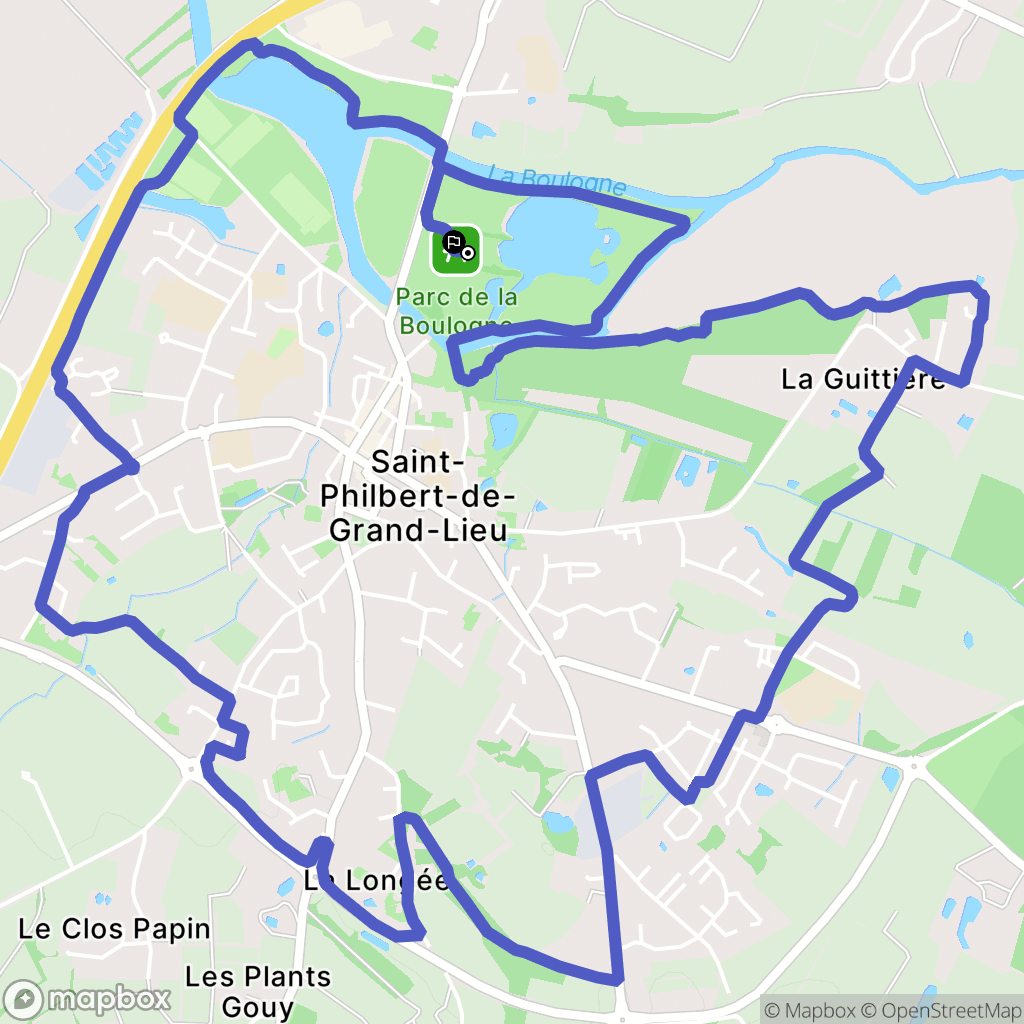 Saint-Philbert-de-Grand-Lieu : carte du parcours de randonnée - France