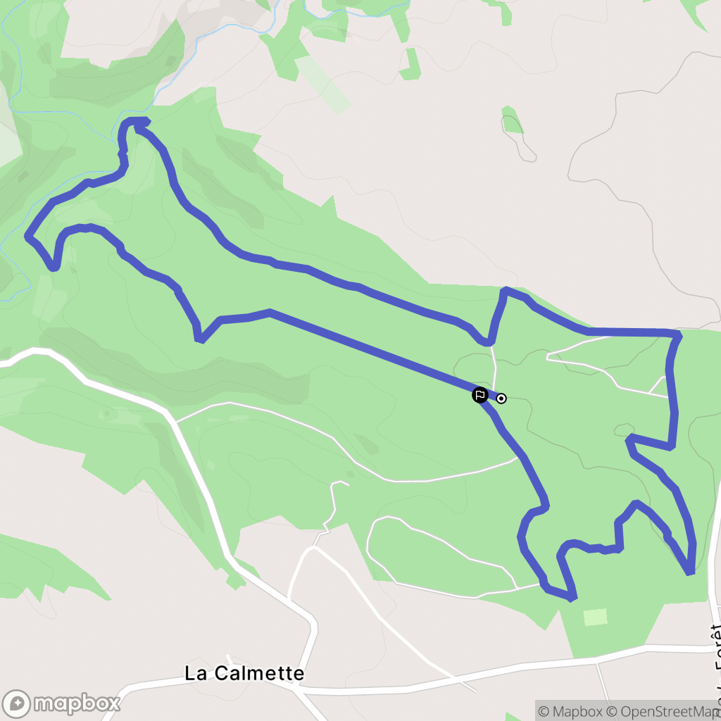 Sérénac : carte du parcours de randonnée - France