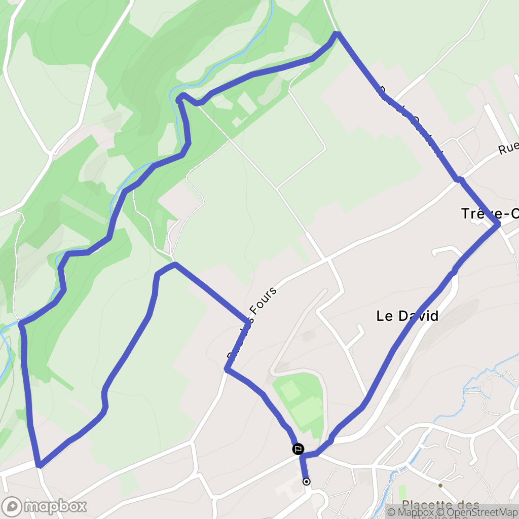 Fontaines-Saint-Martin : carte du parcours de randonnée - France