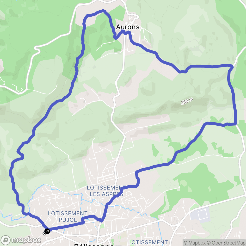 Pélissanne : carte du parcours de randonnée - France