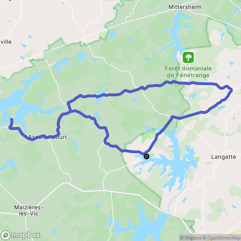 Rhodes : carte du parcours de randonnée - France