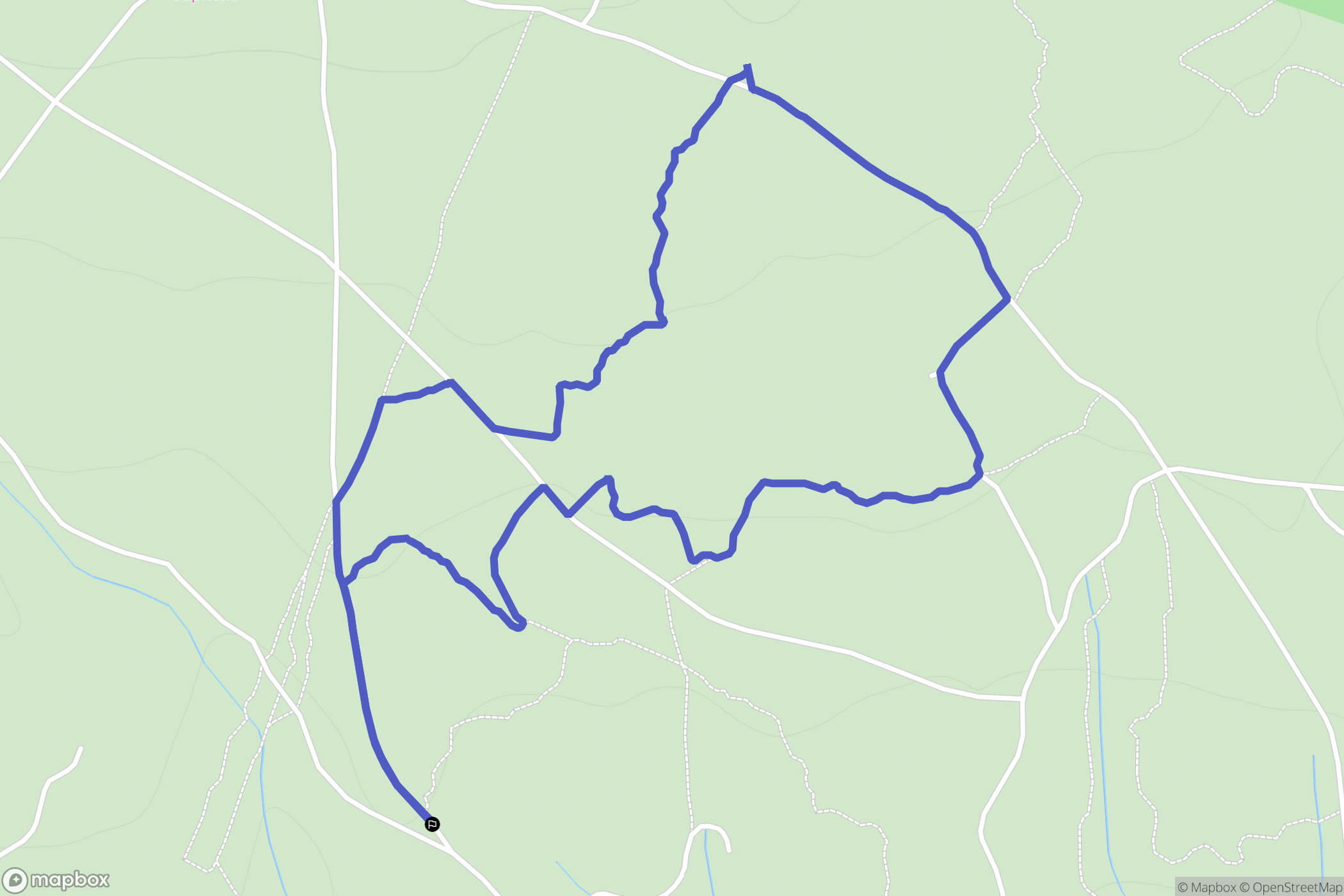 Conques-sur-Orbiel : carte du parcours de randonnée - France