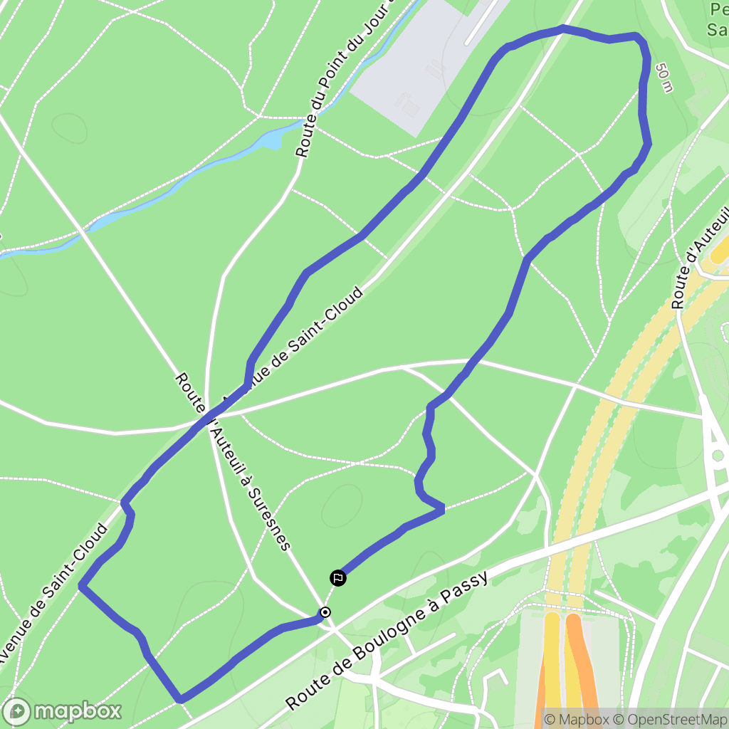 Paris : carte du parcours de randonnée - France