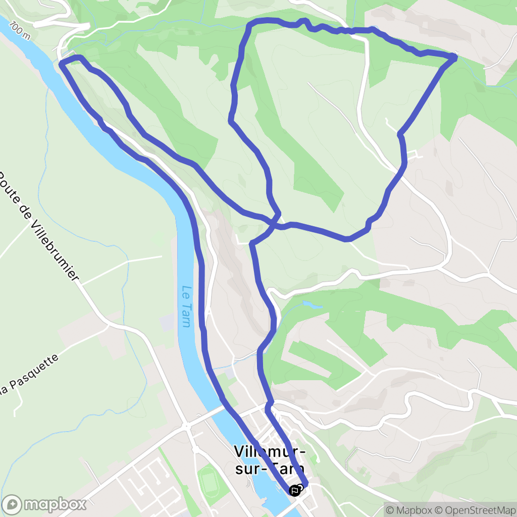 Villemur-sur-Tarn : carte du parcours de randonnée - France