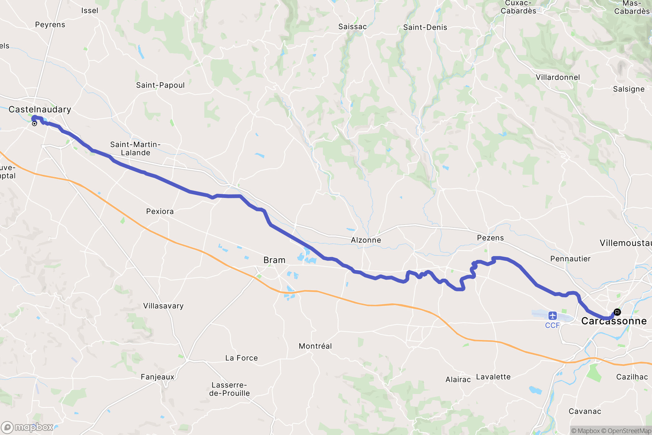 Castelnaudary: routekaart voor buitenactiviteiten - France