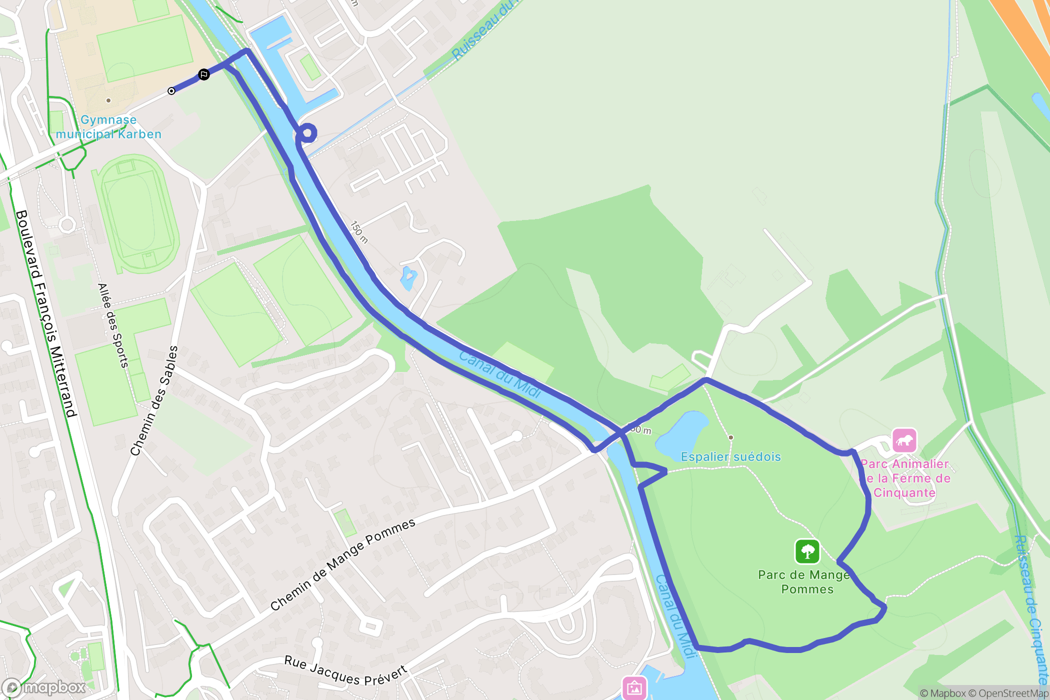 Saint-Agne : carte du parcours de randonnée - France