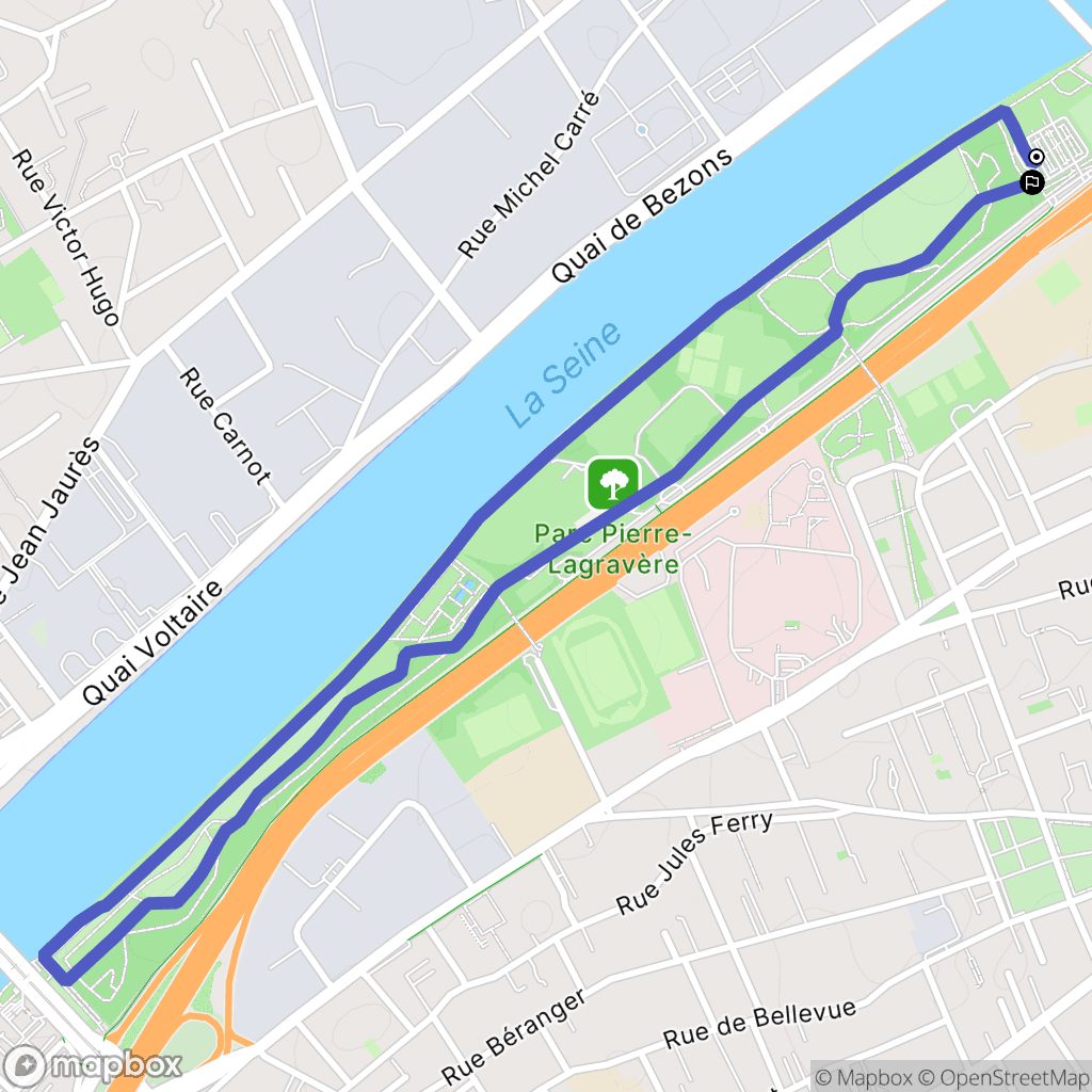 Colombes : carte du parcours de randonnée - France