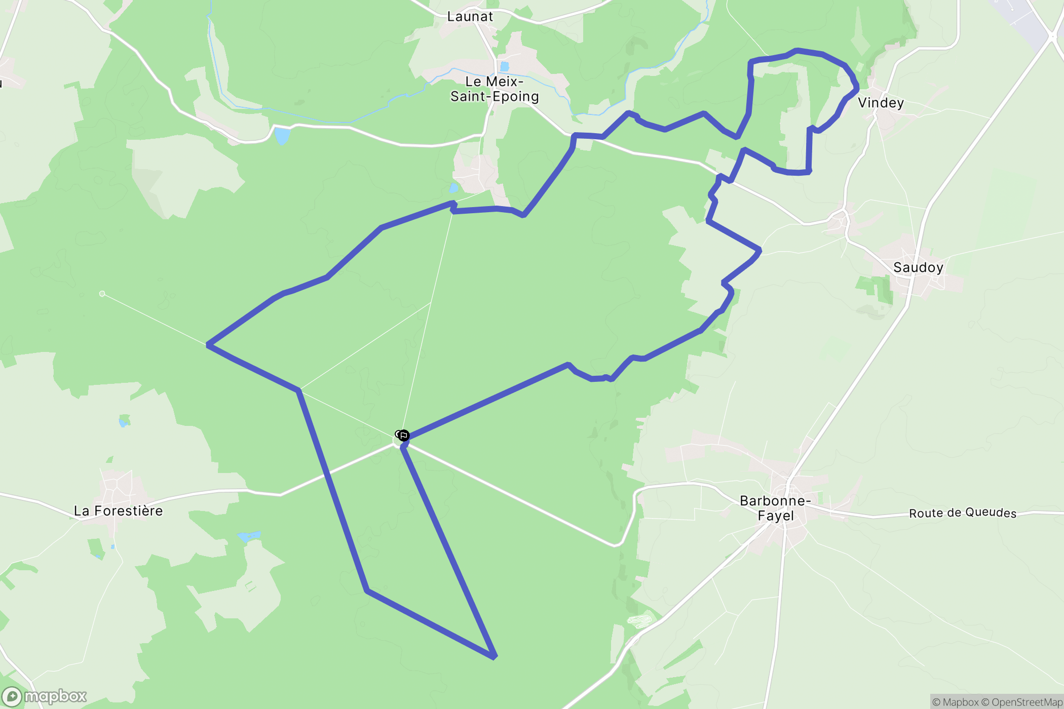 La Forestière : carte du parcours de randonnée - France