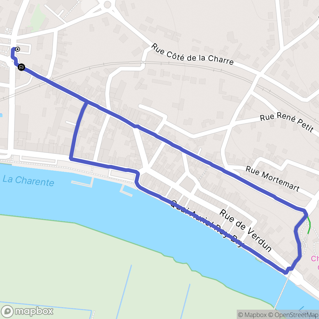 Tonnay-Charente : carte du parcours de randonnée - France