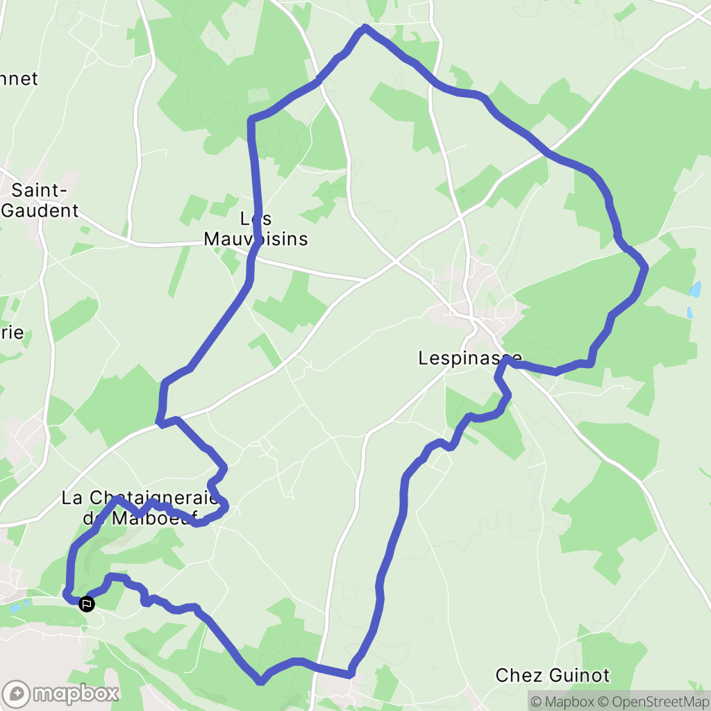 Lizant : carte du parcours de randonnée - France