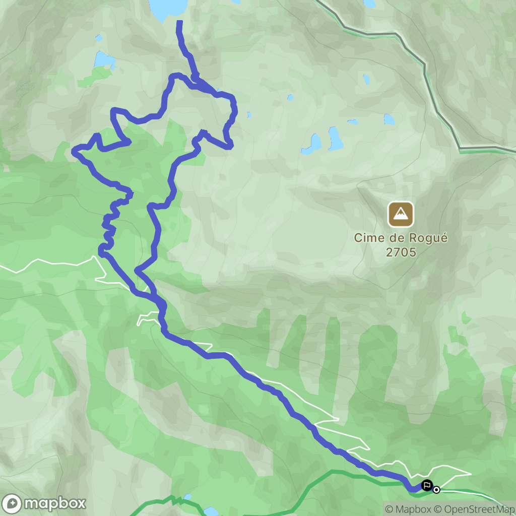 Saint-Martin-Vésubie : carte du parcours de randonnée - France
