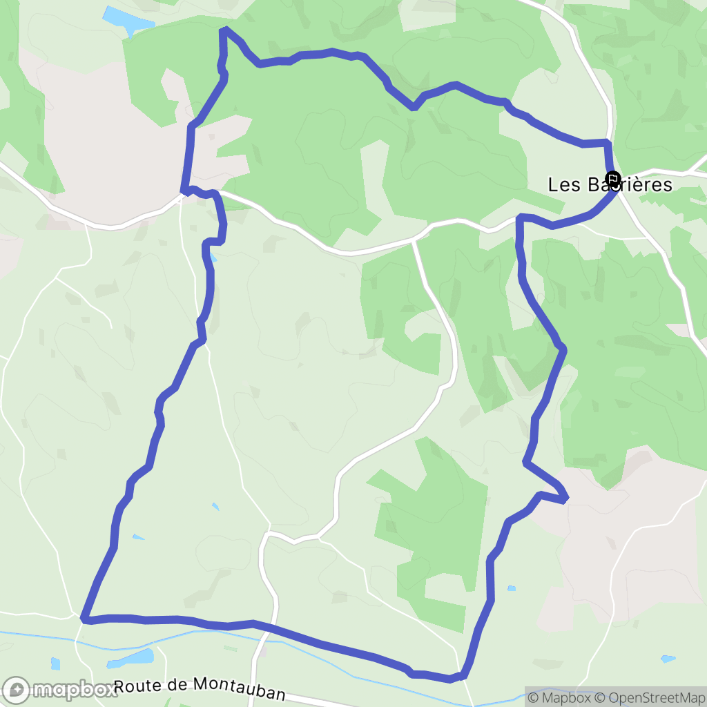 Lisle-sur-Tarn : carte du parcours de randonnée - France
