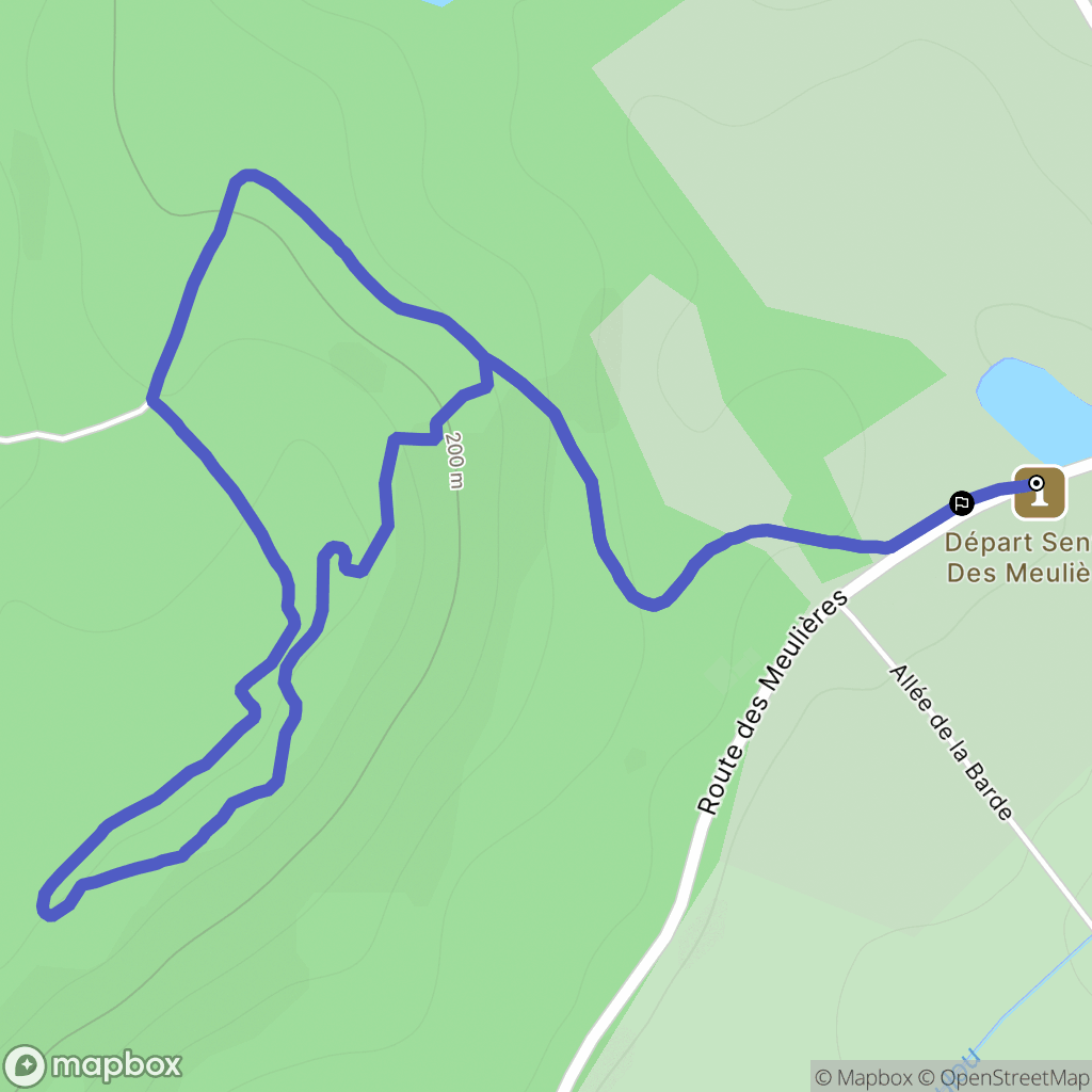 Brantôme en Périgord : carte du parcours de randonnée - France