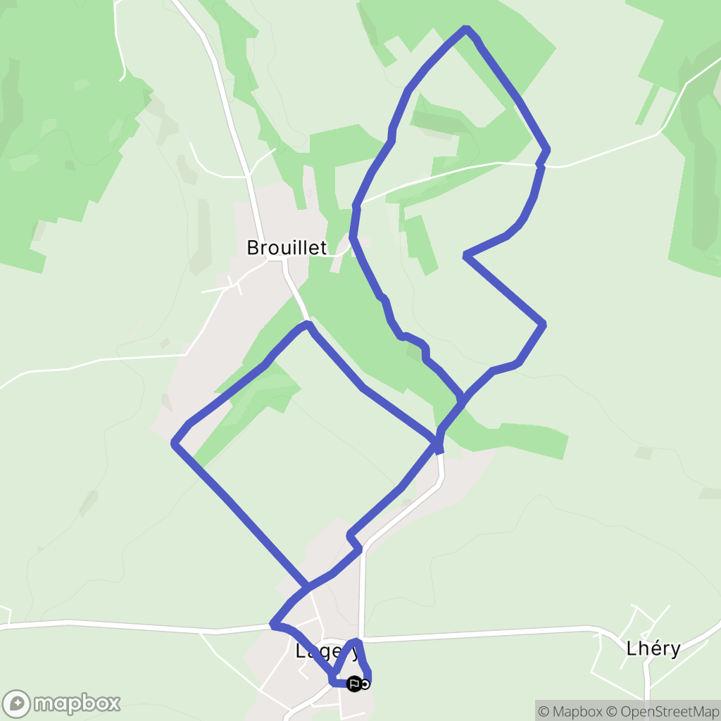 Lagery : carte du parcours de randonnée - France