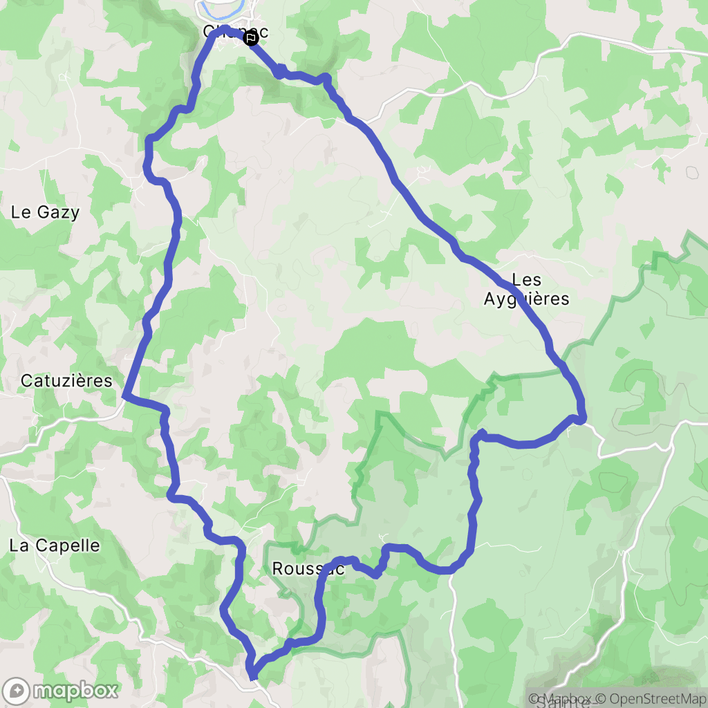 Chanac : carte du parcours de randonnée - France