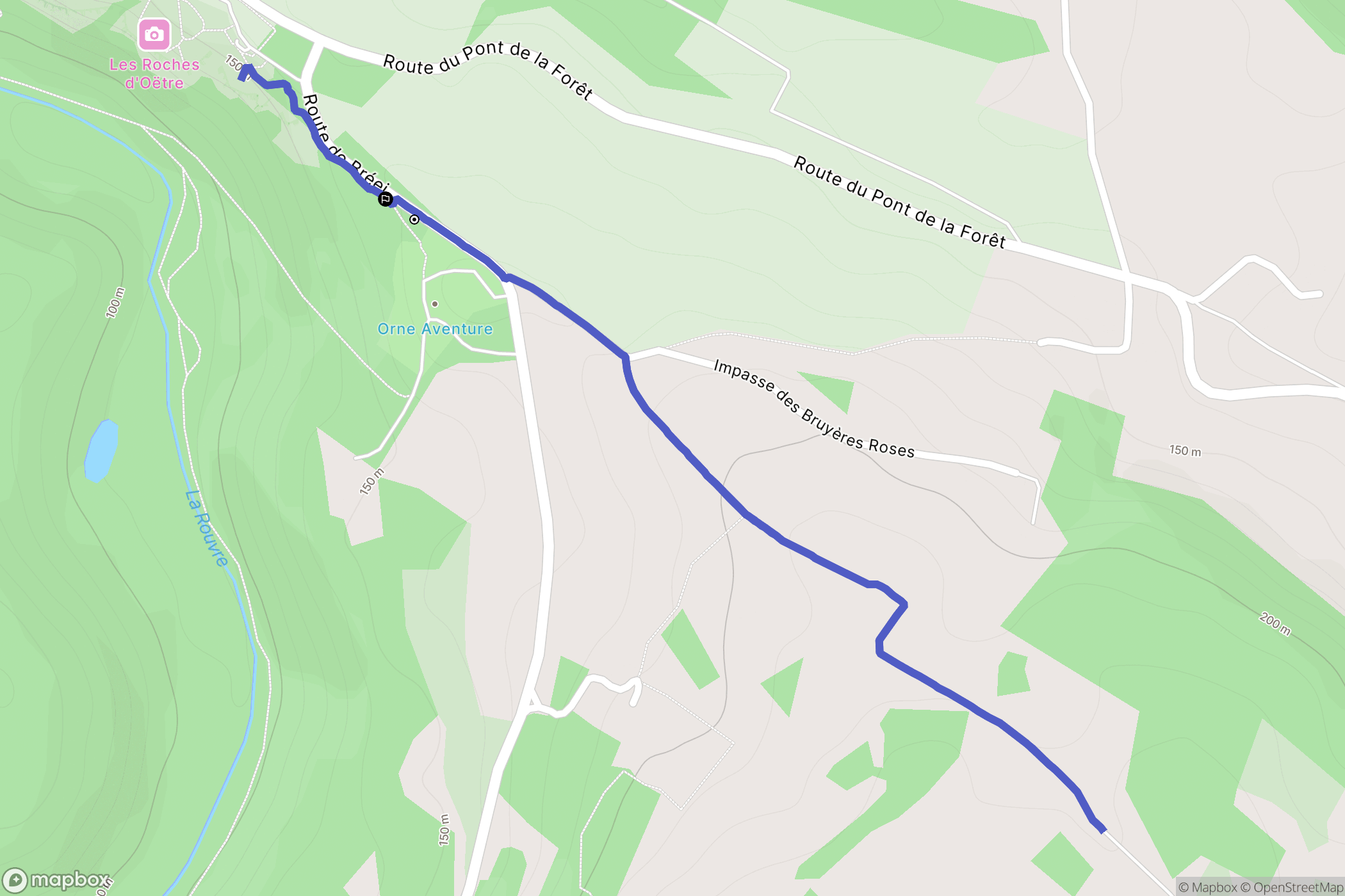 Saint-Philbert-sur-Orne : carte du parcours de randonnée - France
