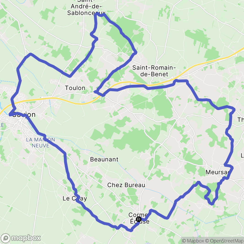 Corme-Écluse : carte du parcours de randonnée - France