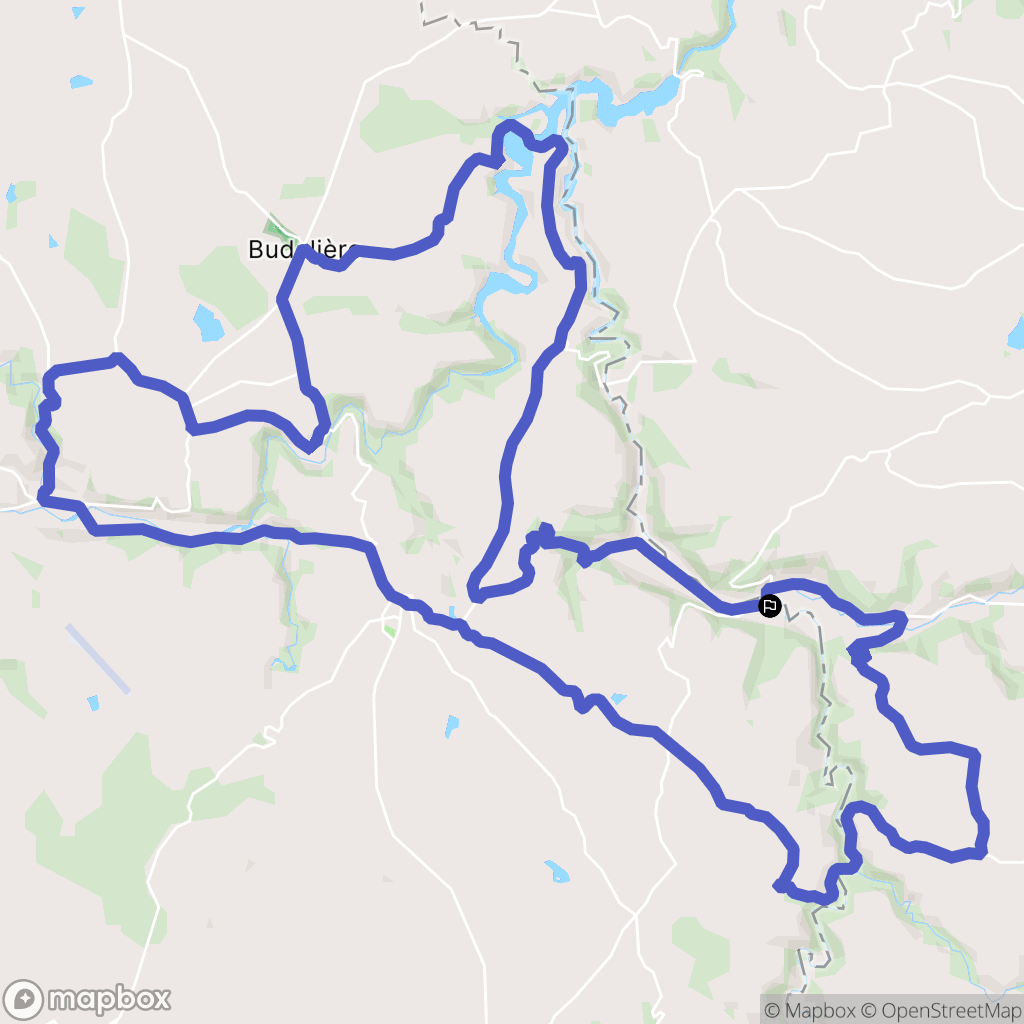 Chambonchard : carte du parcours de randonnée - France