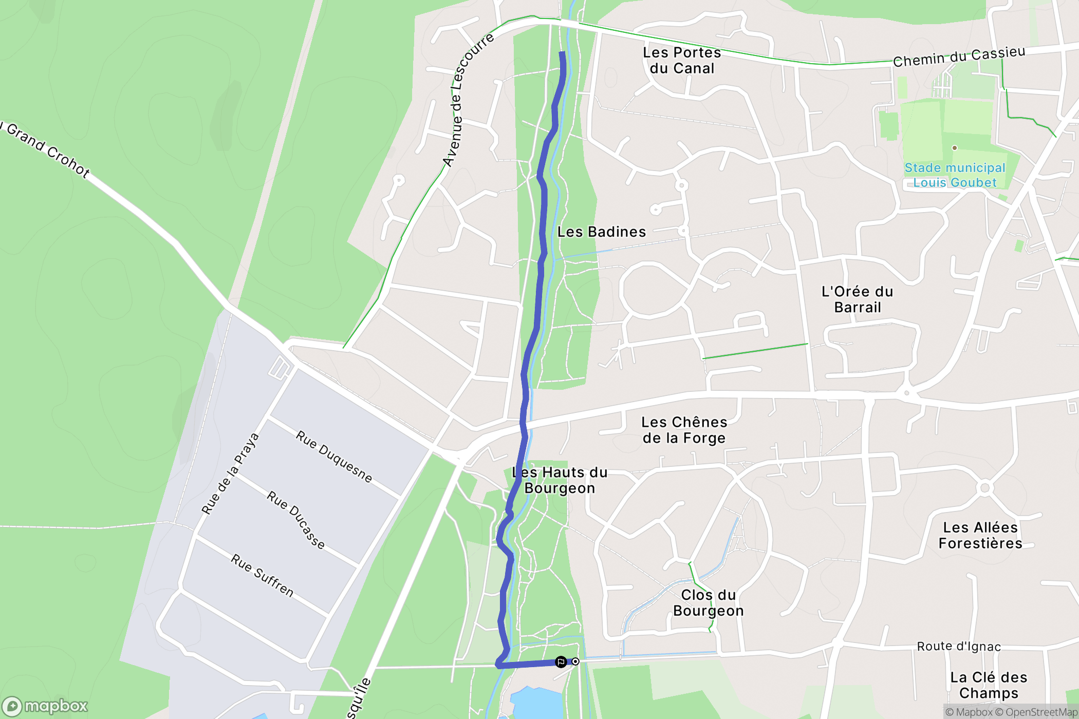Lège-Cap-Ferret : carte du parcours de randonnée - France