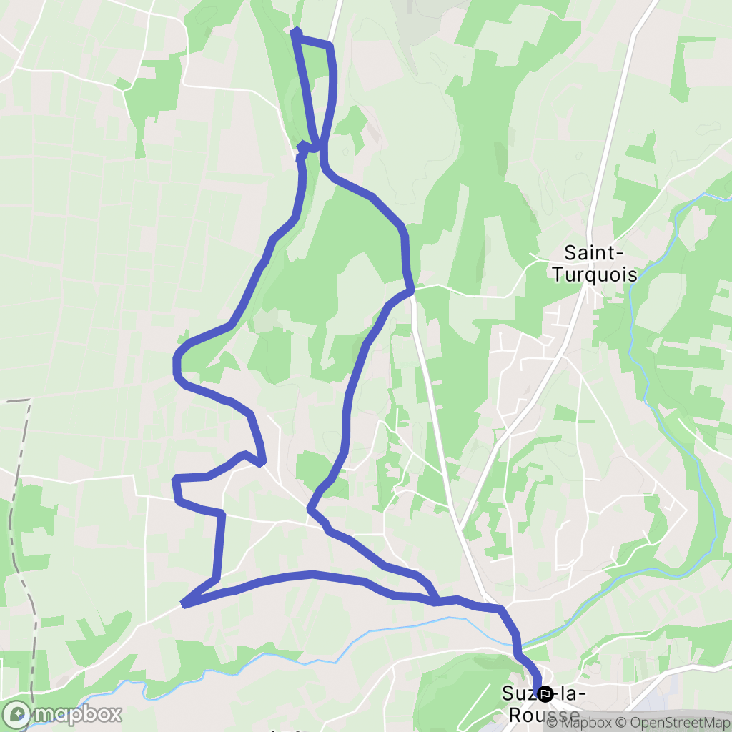 Suze-la-Rousse : carte du parcours de randonnée - France