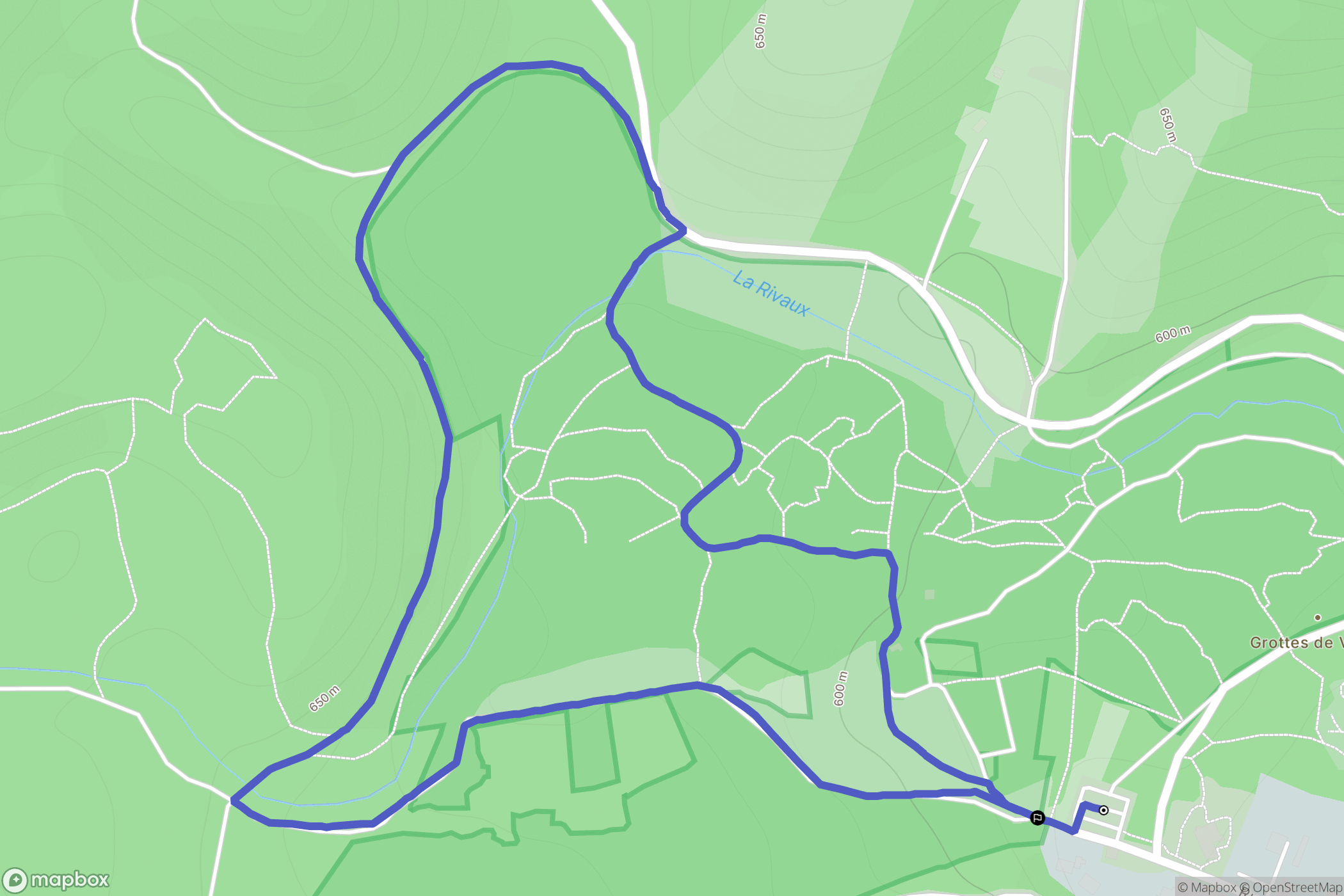 Volvic : carte du parcours de randonnée - France
