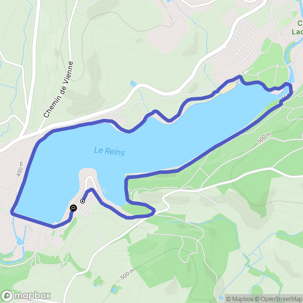 Cublize : carte du parcours de randonnée - France