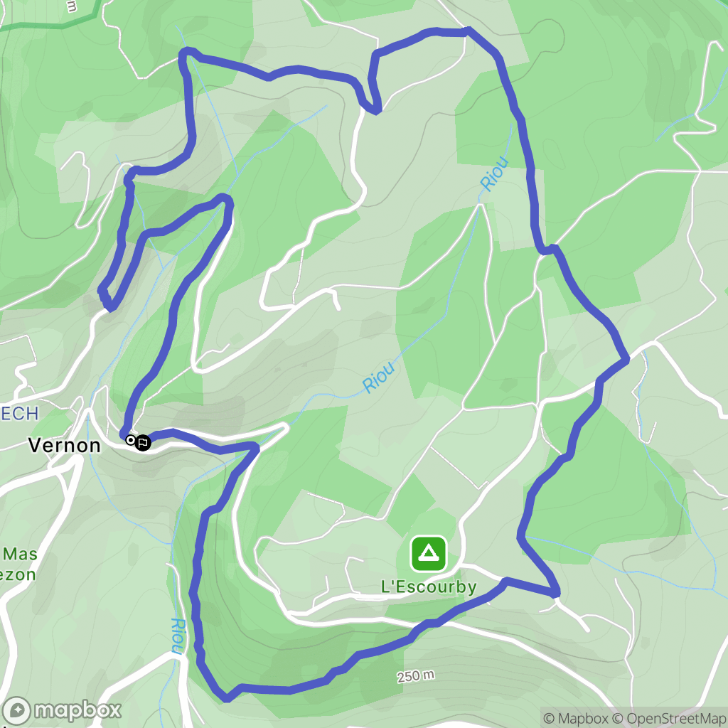 Vernon : carte du parcours de randonnée - France
