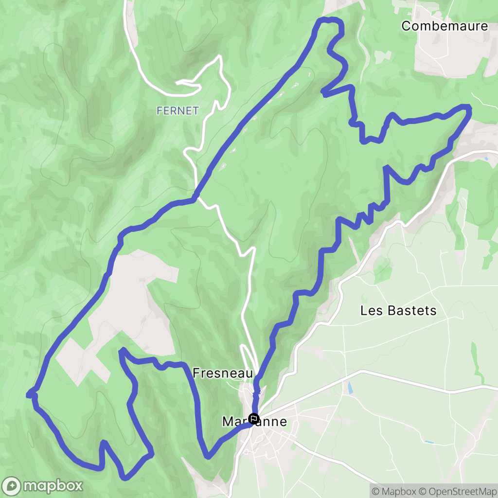 Marsanne : carte du parcours de randonnée - France