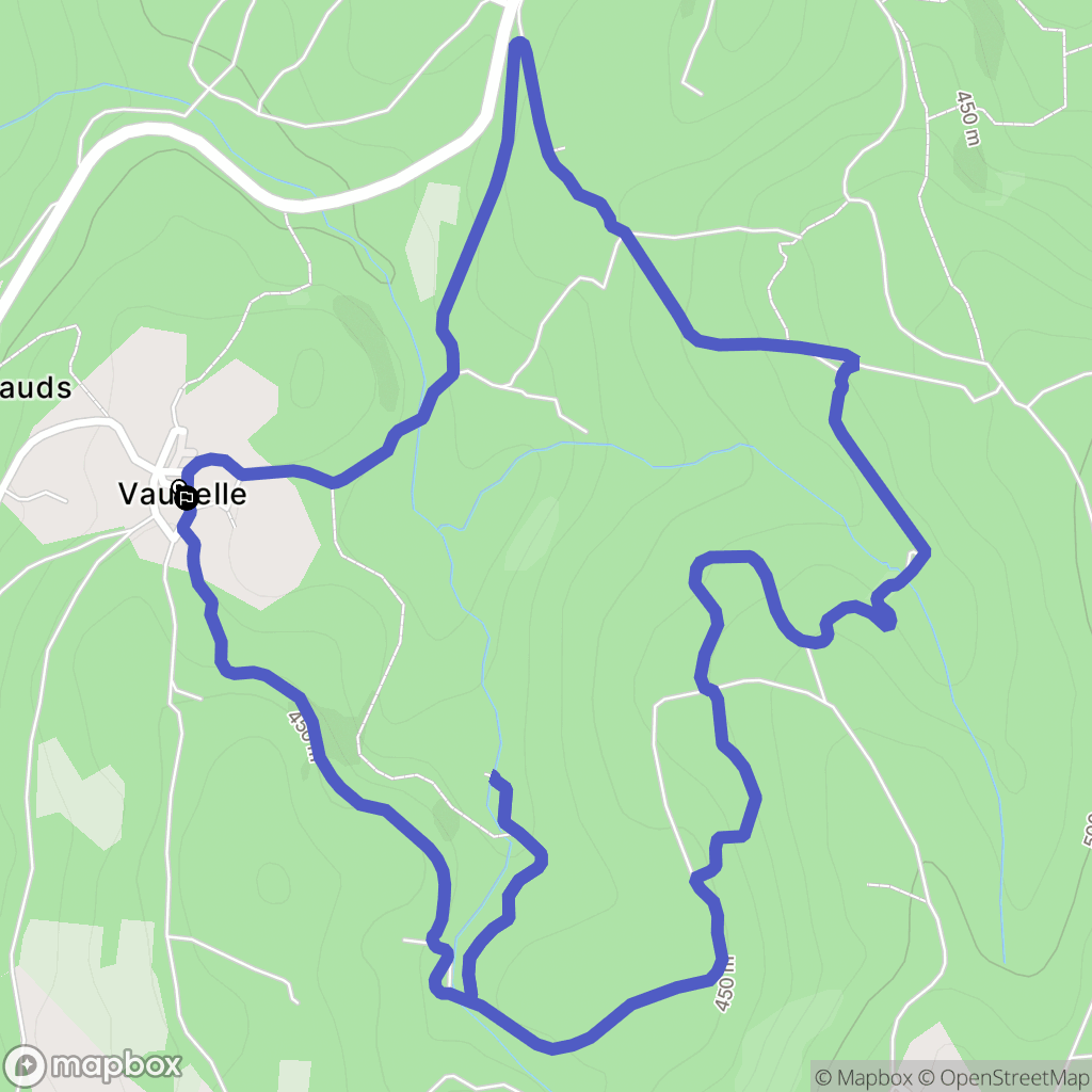 Compreignac : carte du parcours de randonnée - France