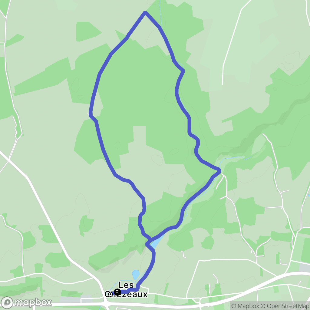 Rivarennes : carte du parcours de randonnée - France