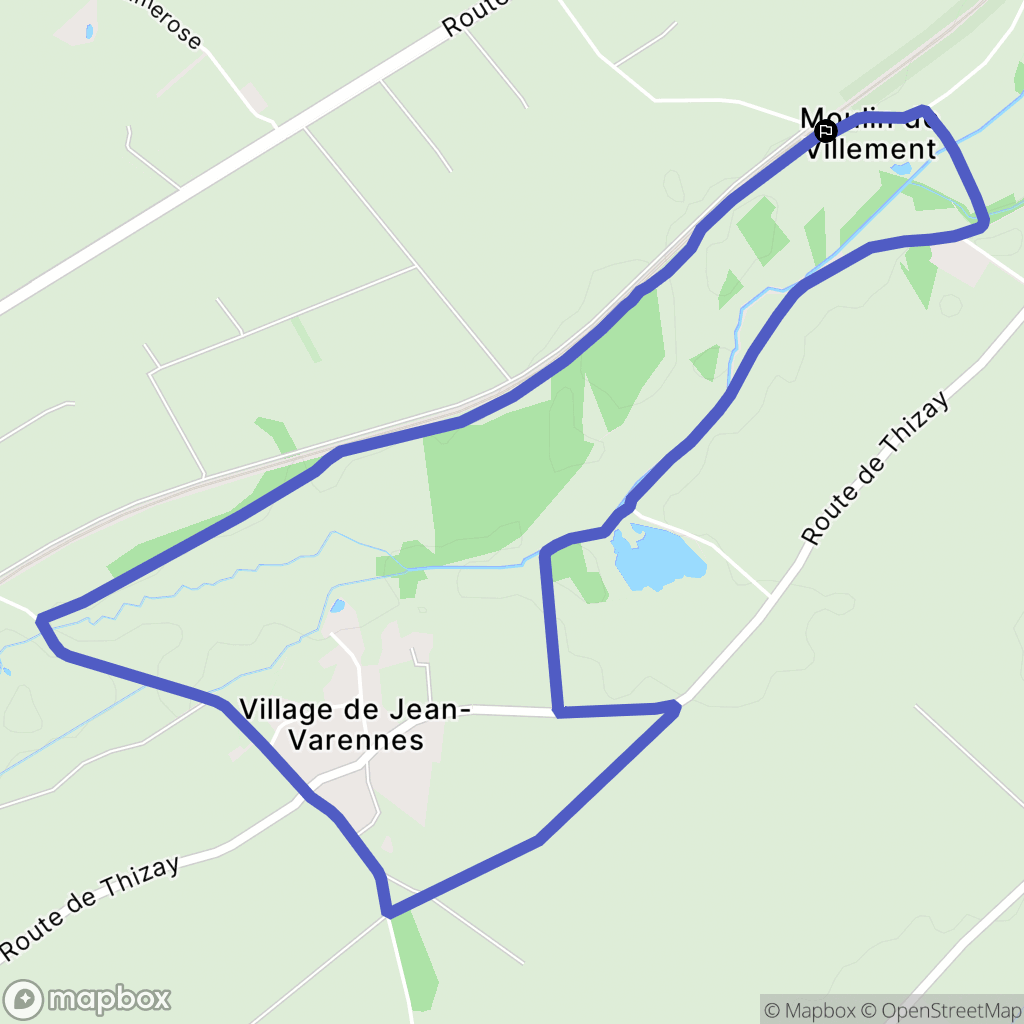 Saint-Aoustrille : carte du parcours de randonnée - France