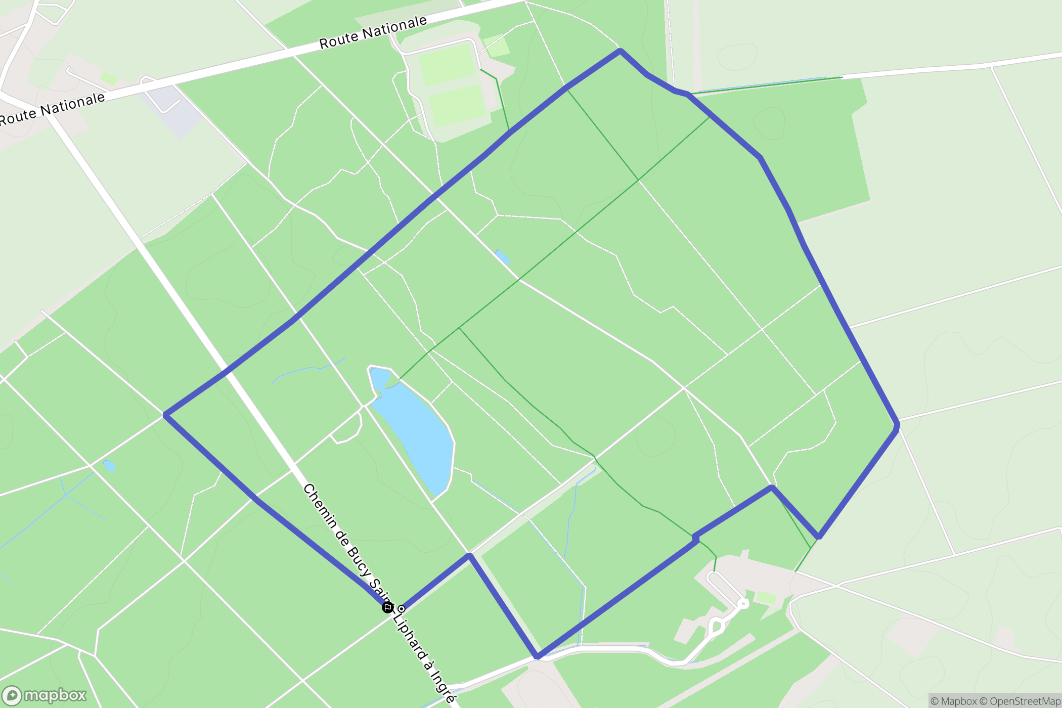 Bucy-Saint-Liphard : carte du parcours de randonnée - France