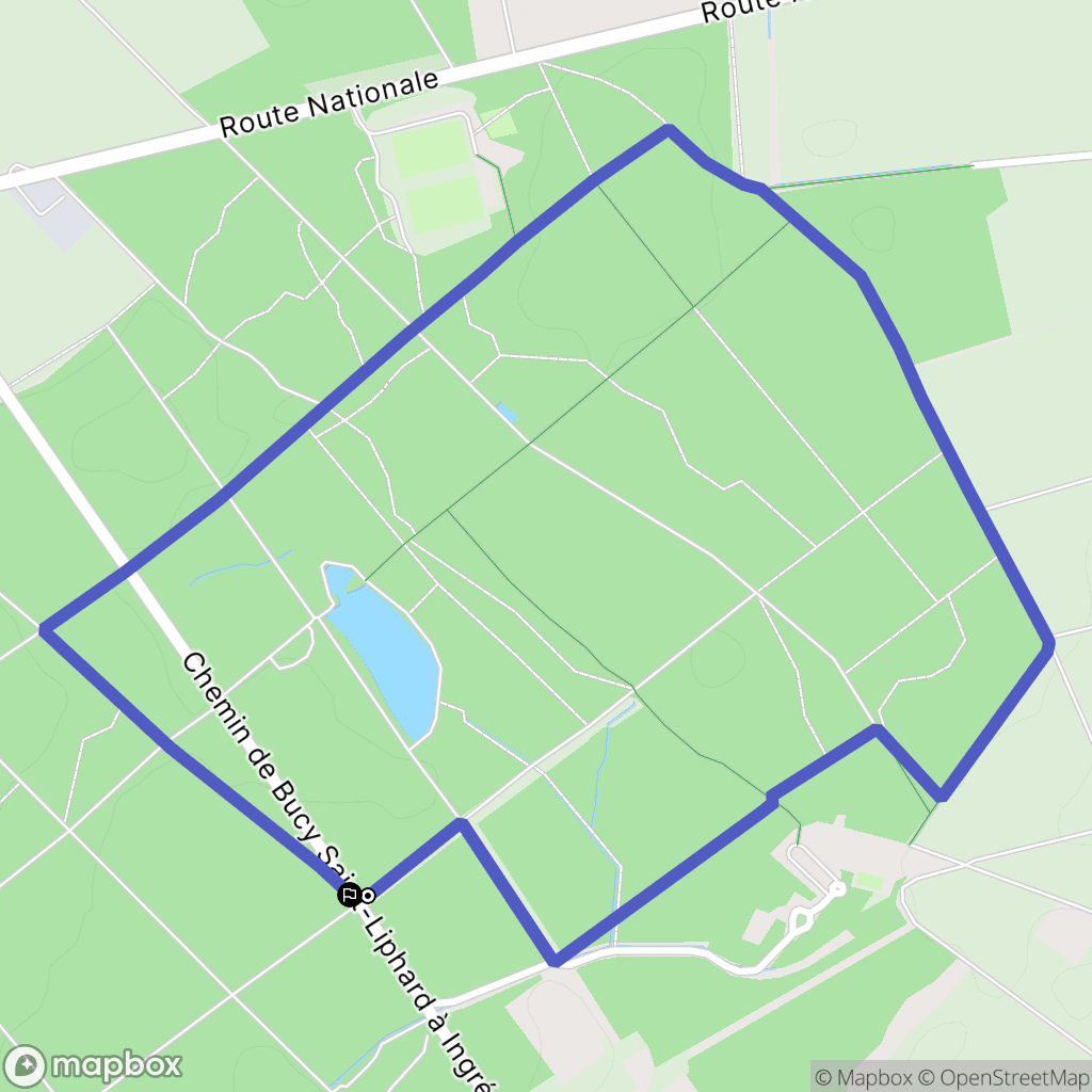 Bucy-Saint-Liphard : carte du parcours de randonnée - France