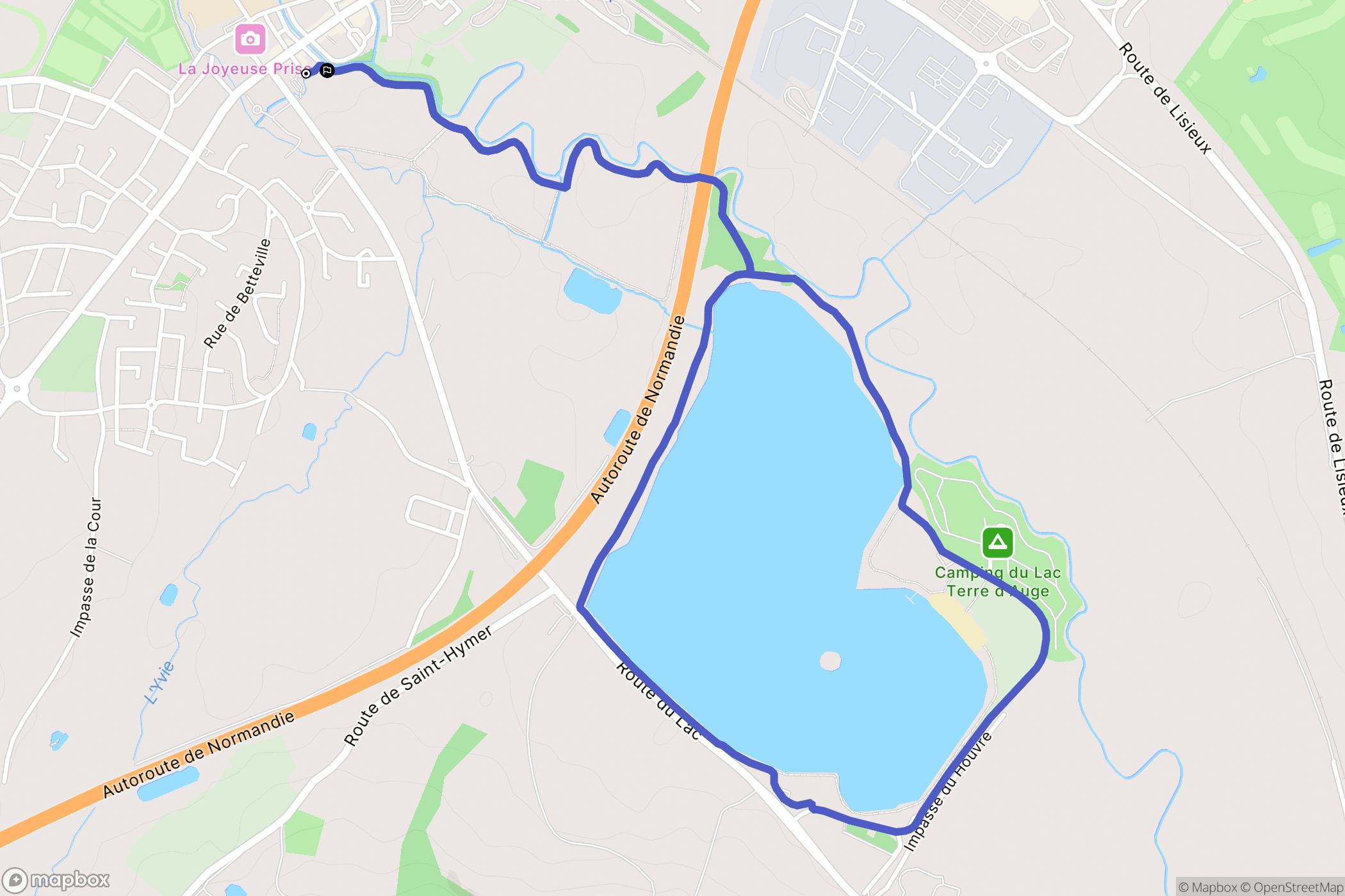 Pont-l'Évêque : carte du parcours de randonnée - France