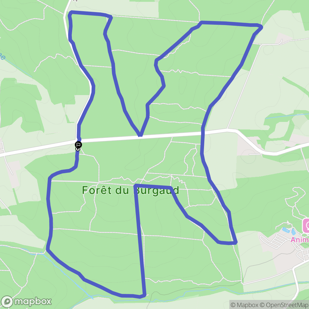 Le Burgaud : carte du parcours de randonnée - France