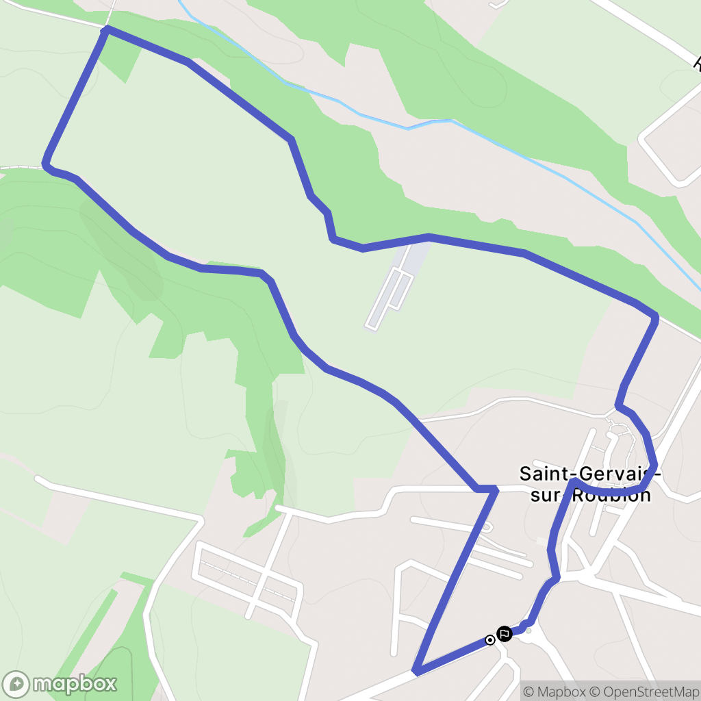 Saint-Gervais-sur-Roubion : carte du parcours de randonnée - France