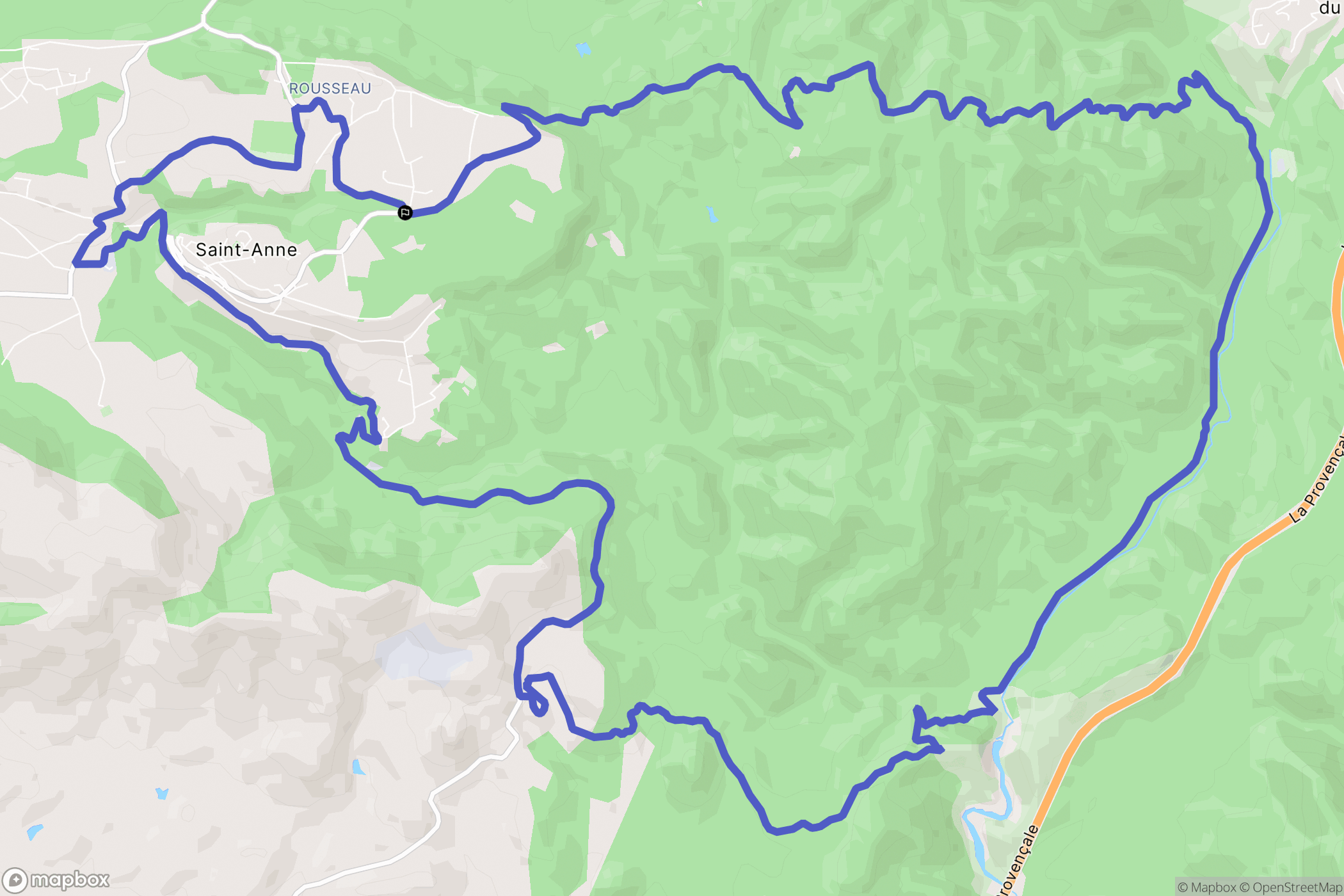 Bagnols-en-Forêt : carte du parcours de randonnée - France