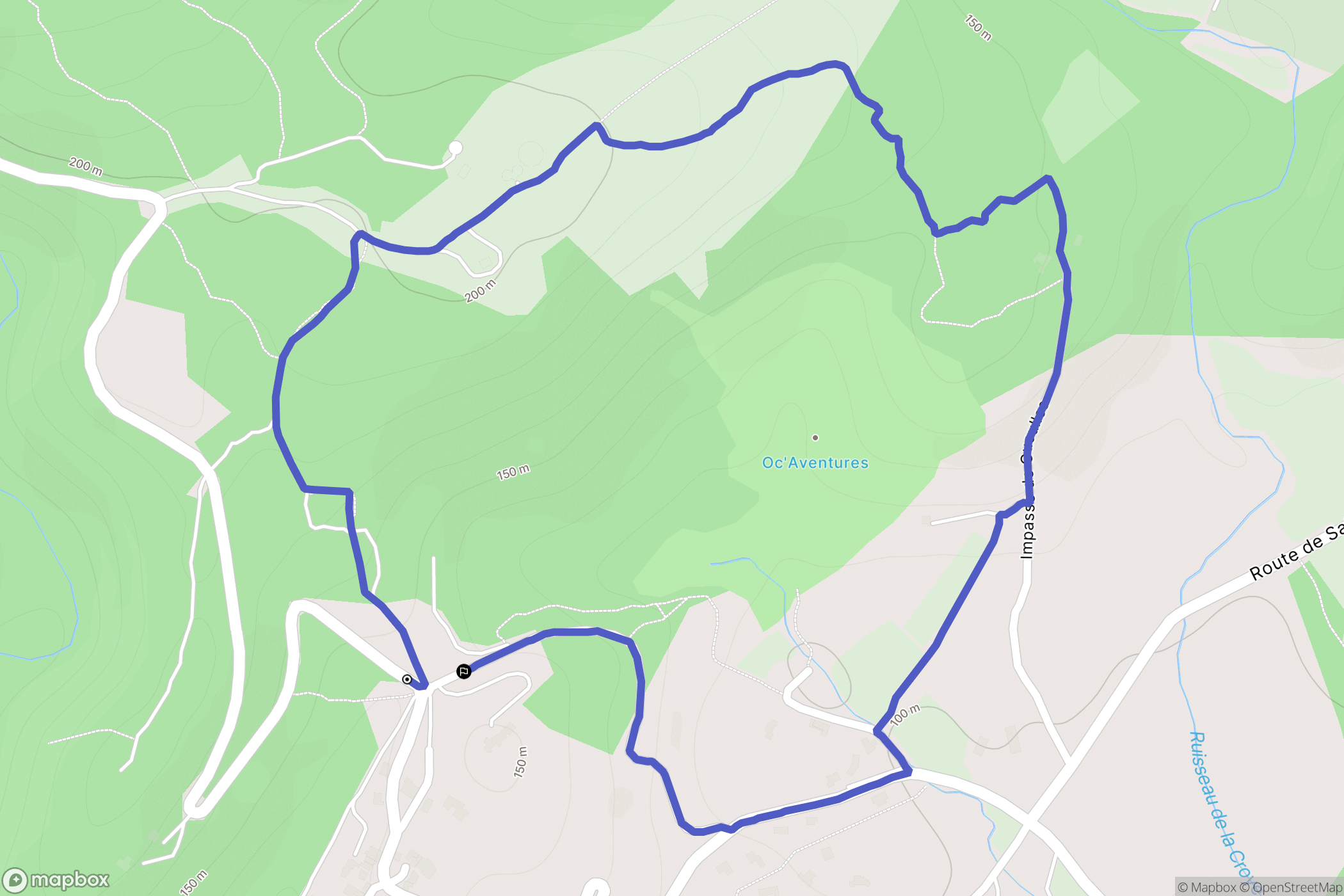 Saint-Jean-de-Cuculles : carte du parcours de randonnée - France