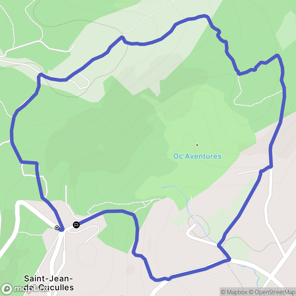 Saint-Jean-de-Cuculles : carte du parcours de randonnée - France