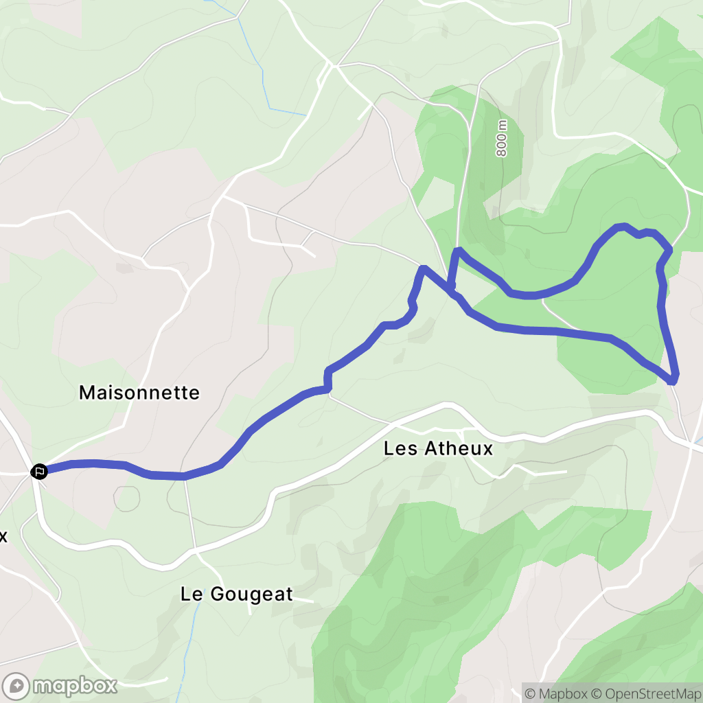Saint-Héand : carte du parcours de randonnée - France
