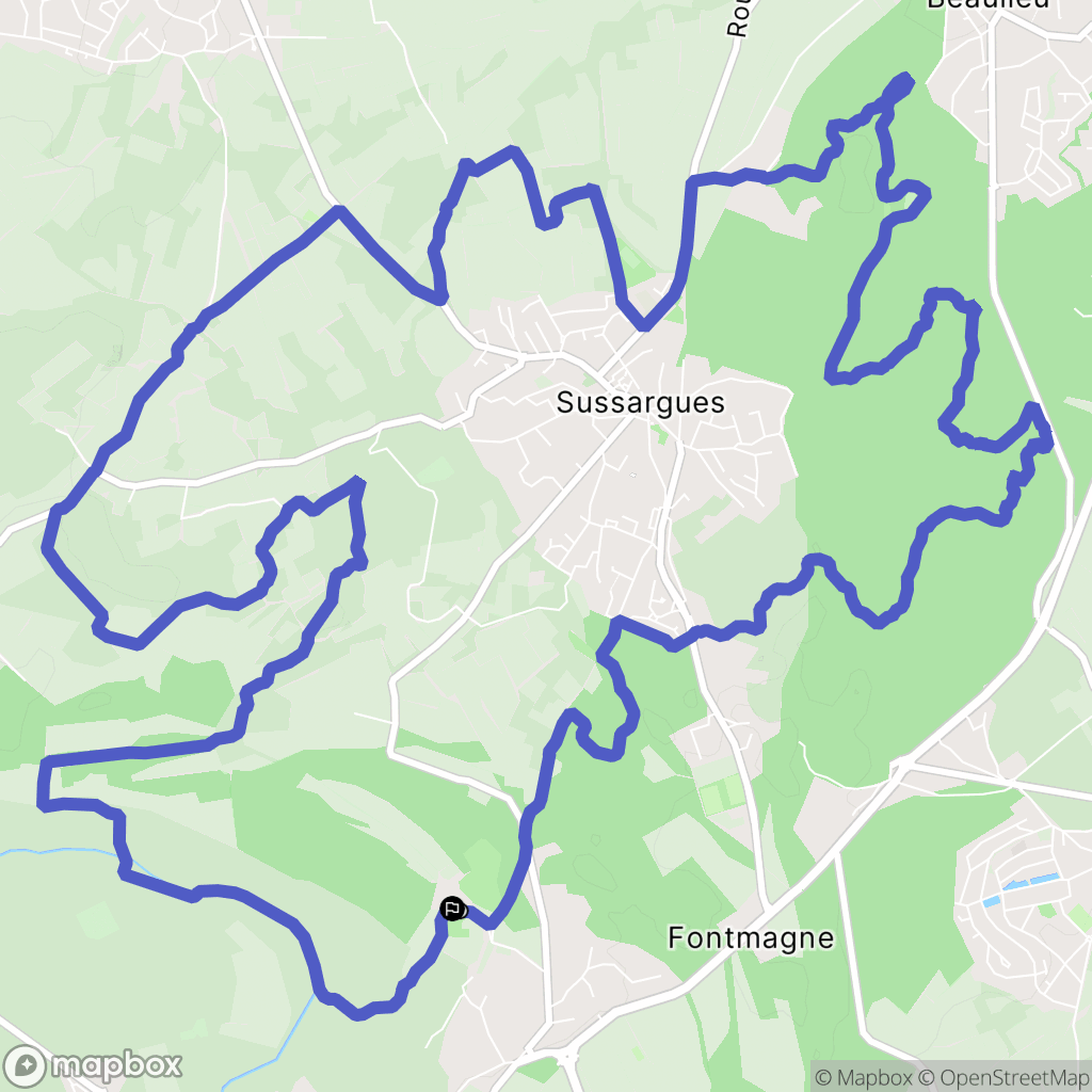 Castries : carte du parcours de randonnée - France