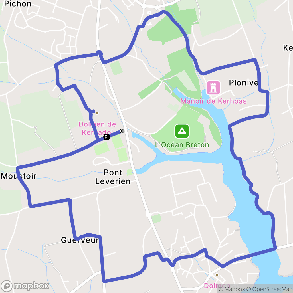 Plobannalec-Lesconil : carte du parcours de randonnée - France