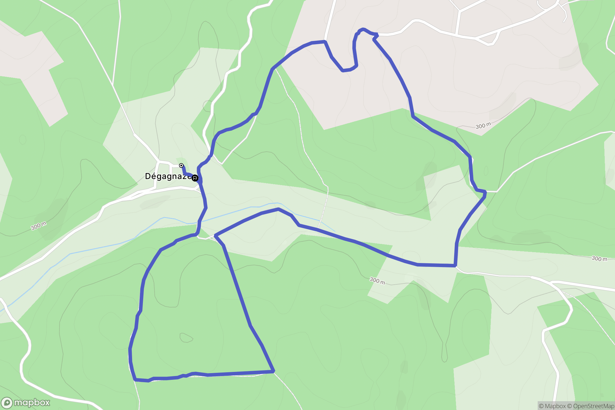 Peyrilles : carte du parcours de randonnée - France