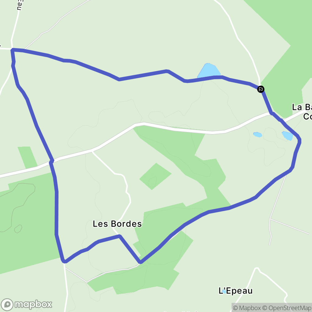 Le Temple : carte du parcours de randonnée - France