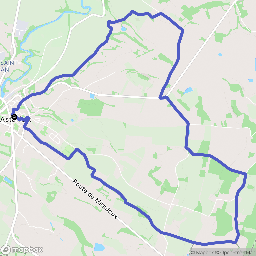 Astaffort : carte du parcours de randonnée - France