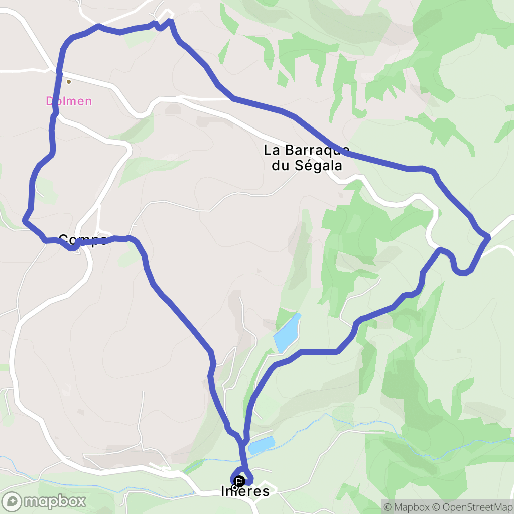 Sainte-Radegonde : carte du parcours de randonnée - France