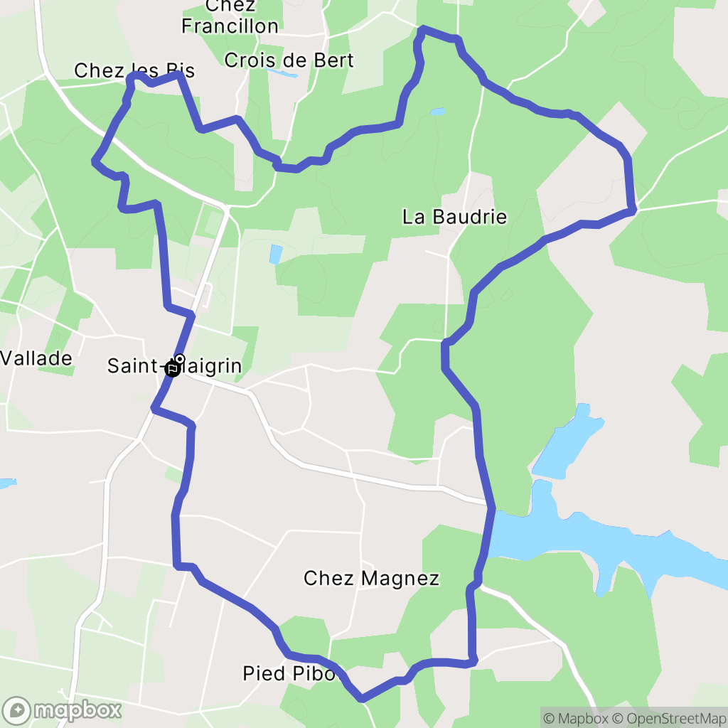 Saint-Maigrin : carte du parcours de randonnée - France