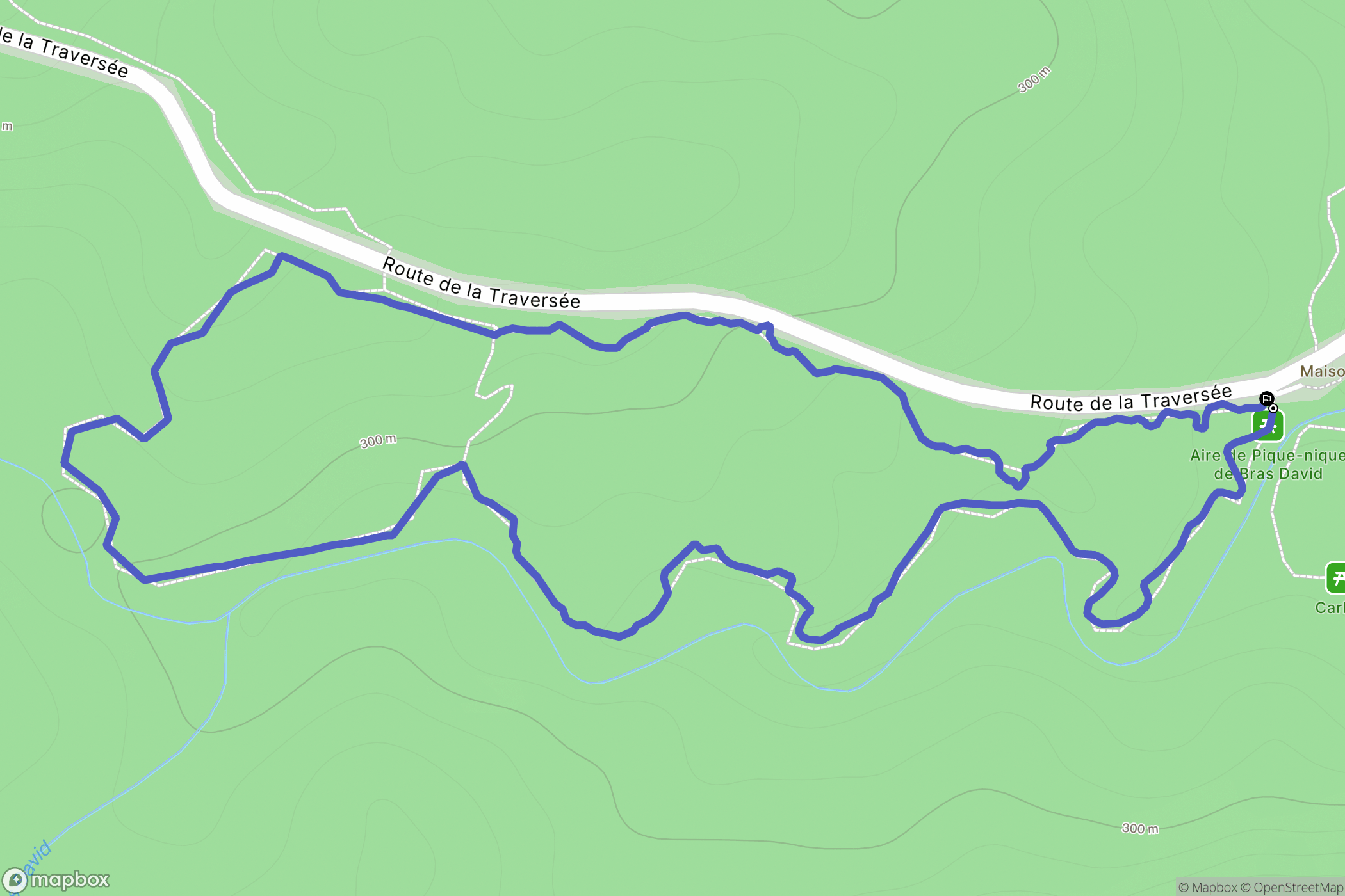 Petit-Bourg : carte du parcours de randonnée - France