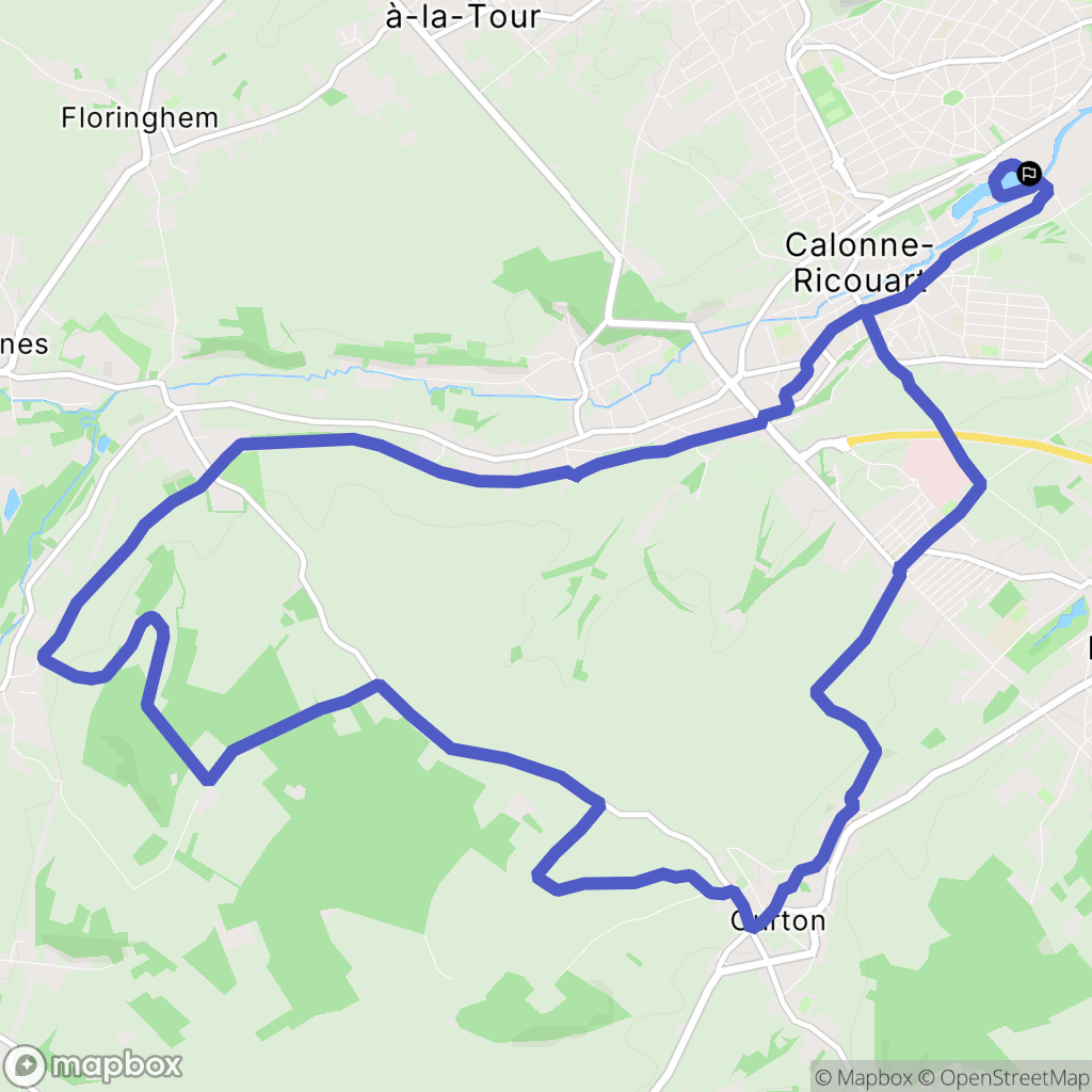 Marles-les-Mines : carte du parcours de randonnée - France