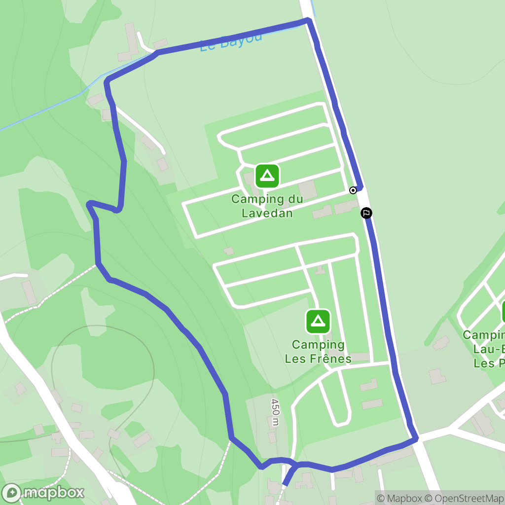 Lau-Balagnas : carte du parcours de randonnée - France